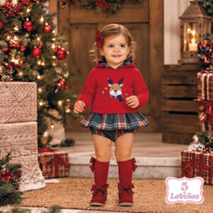 conjunto bebe niña reno navidad invierno 2026