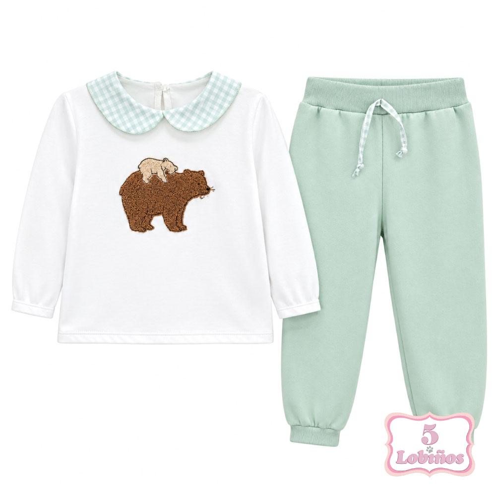 conjunto bebe niño mamá oso invierno 1