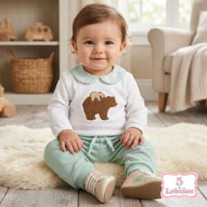 conjunto bebe niño mamá oso invierno 2026
