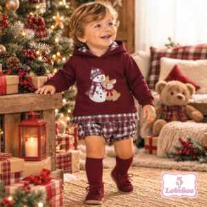 conjunto bebe niño navidad muñeco de nieve invierno 2026