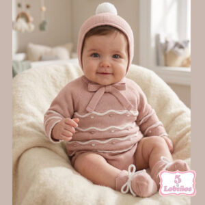 conjunto bebe niño punto OLYMPO WAVE rosa mac ilusion invierno 2026.