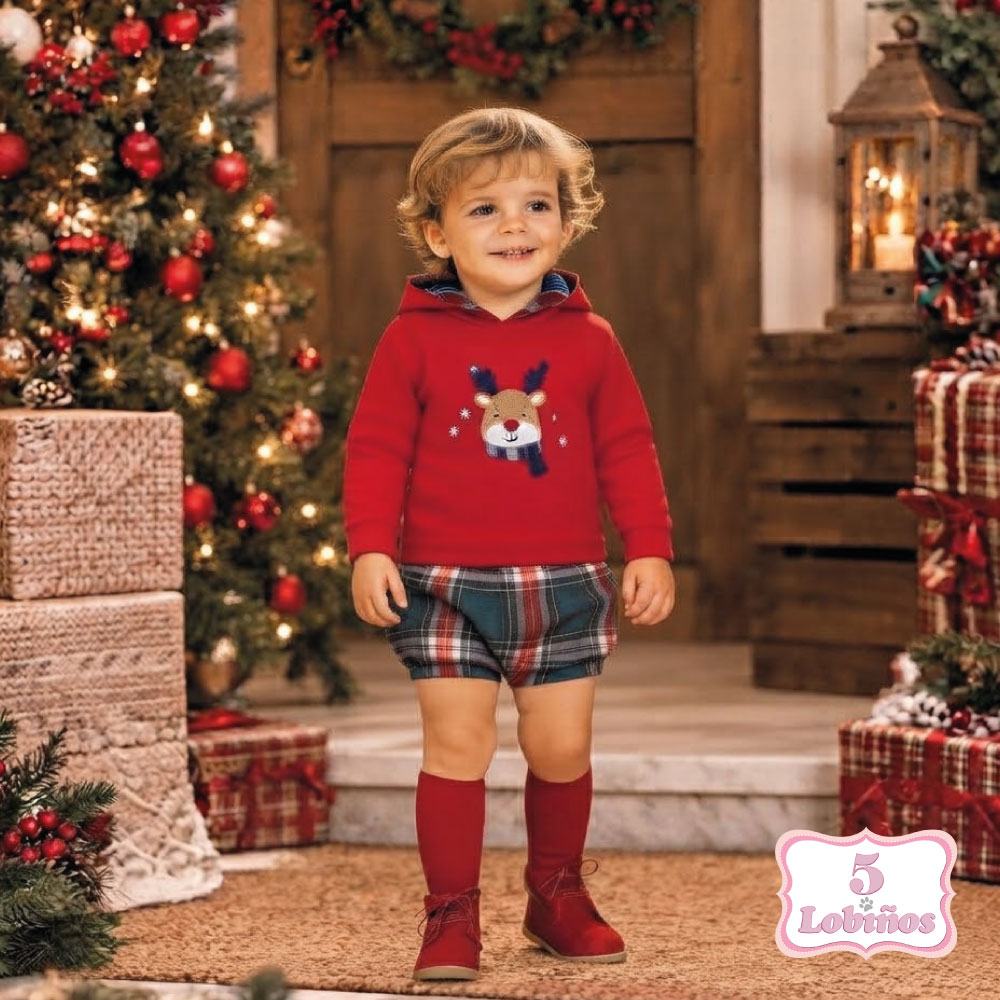 conjunto bebe niño reno navidad invierno 2026