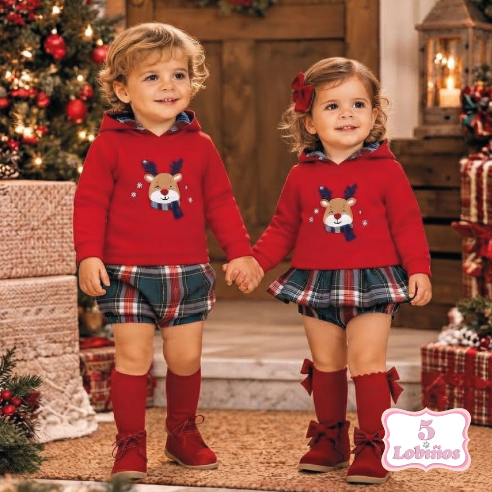 conjunto bebe reno navidad invierno 2026