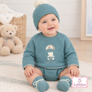 conjunto corto punto bebe BEAR IN A PARACHUTE musgo mas ilusion invierno 2026