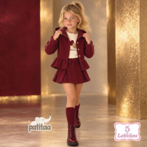 conjunto niña patitaa look burdeos invierno 2026