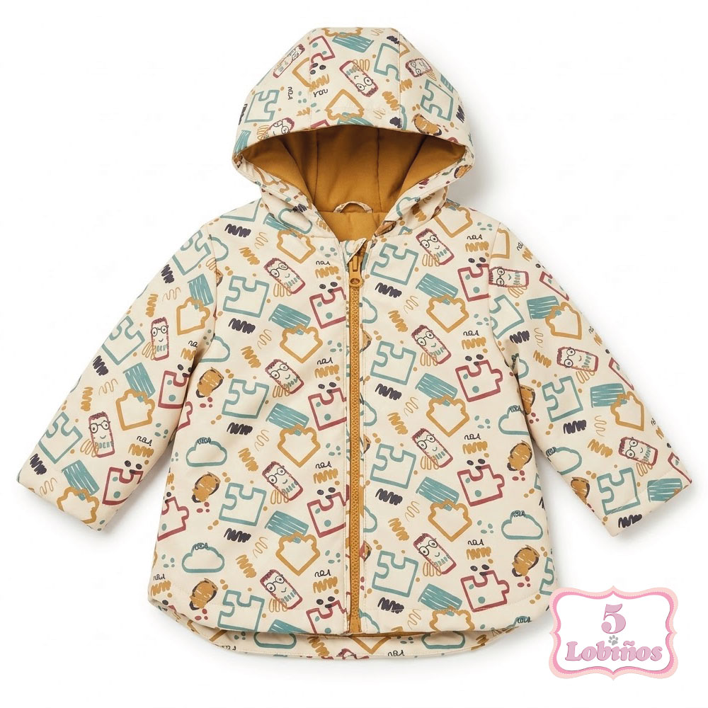 PARKA BEBÉ NIÑO ENGOMADA PUZZLE Zippy - Imagen 2