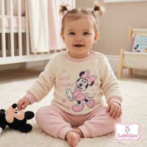 pijama bebe coralina minni beig rosa invierno