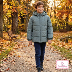 plumifero verde oscuro niño zippy invierno 2026